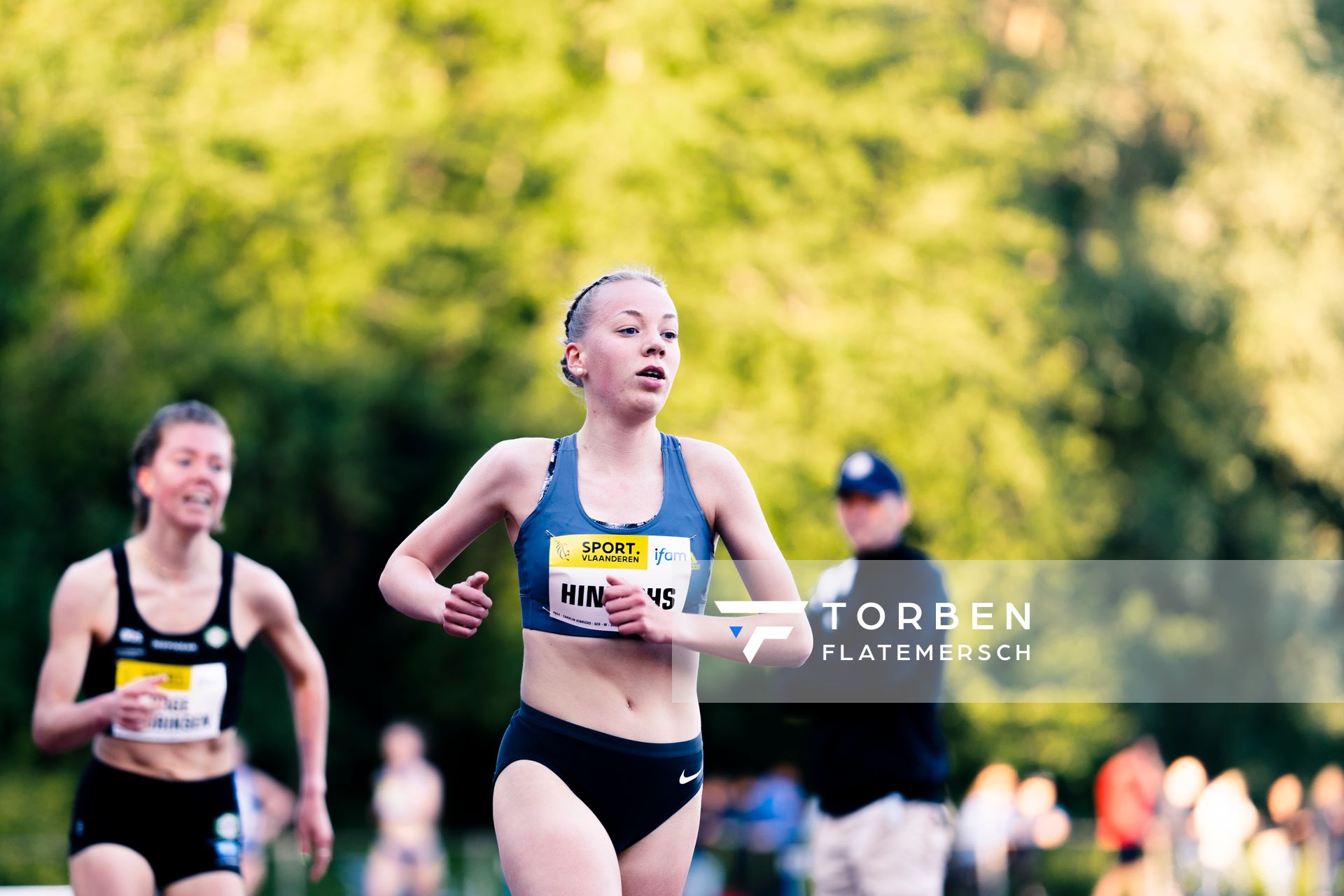 Carolin Hinrichs (VfL Loeningen) ueber 3000m Hindernis  am 28.05.2022 waehrend der World Athletics Continental Tour IFAM Oordegem in Oordegem